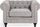 Set dhome dite Beliani Chesterfield, 3+1 ulëse, material stof, gri e hapur