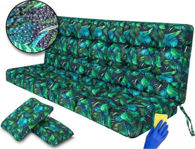 Jastëk oborri 3D Cushion Blue Leaves, 100x105 cm, me gjethe blu