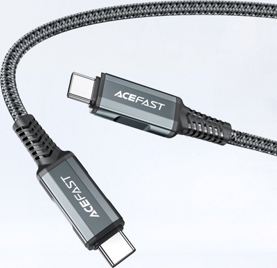 Karikues Acefast GaN 65W, 1x USB C, 1x USB A, gri
