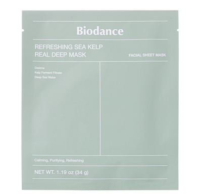 Maskë fytyre Biodance Refreshing Sea Kelp Real Deep Mask, hidrogel, 34g, jeshile