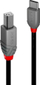 Kabllo USB Lindy USB C në USB B 0.5m, USB 2.0, e zezë