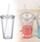 Gotë plastike MiiR Everywhere Straw Tumbler, 470ml, me kapak dhe pipëz, transparente
