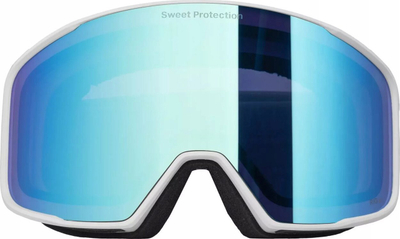 Syze ski Sweet Protection Boondock RIG Reflect, lentë cilindrike, antifog, të bardha me xham blu