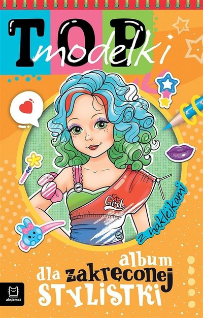 Album kreativ për kalamaj Aksjomat Top Modelki, me figura për vizatim, plot me ngjyra të lloj-llojshme