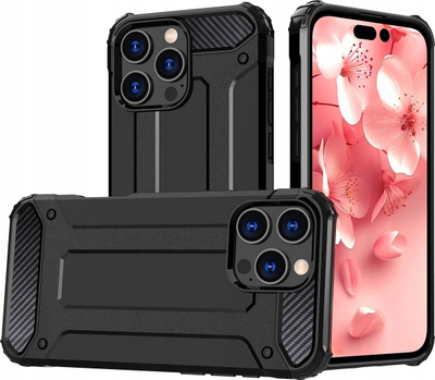Mbulesë mbrojtëse Hybrid Armor për iPhone 16 Pro Max, që s’e ha goditja, e zezë