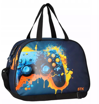 Çantë sporti Starpak Gamepad, për çuna, me rrip shpatulle, blu me portokalli