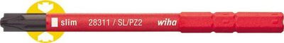 Bit elektrik Wiha slimBit PlusMinus SL PZ2, 75mm, i izoluar
