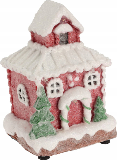 Stoli dekorative Home Styling Collection Gingerbread House, 9x8x13cm, LED, shumëngjyrëshe