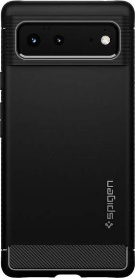 Kapak telefoni Spigen Rugged Armor për Google Pixel 6, TPU, i zi mat