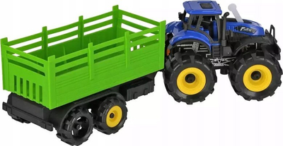 Traktor lodër Mega Creative Farm Car, me rimorkio, pull back, shumëngjyrësh