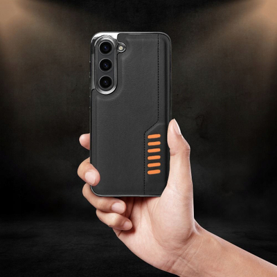 Maskë telefoni Case Milano për Samsung Galaxy A25 5G, mbrojtëse, me pamje elegante, e zezë