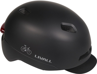 Kaskë biçiklete Livall C21, 57–61 cm, me drita LED, e zezë