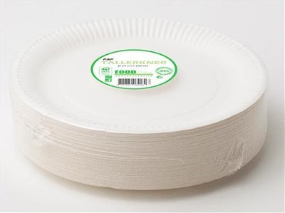 Хартиени чинии за појадок FoodLine, 18 cm, 100 парчиња, бели