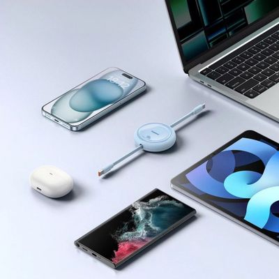 Kabllo USB C në USB C Baseus Free2Draw Mini, 1 m, 100W, blu e hapur