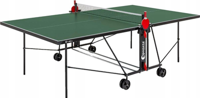 Tavolinë pingpongu Sponeta Hobbyline Outdoor, palosëse, me rrota, jeshile