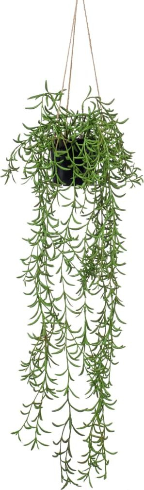 Bimë artificiale varëse VidaXL Senecio, 70 cm, në vazo, jeshile