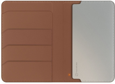 Etui pasaporte Uniq Belmont RFID, lëkurë eko, krem, kafe