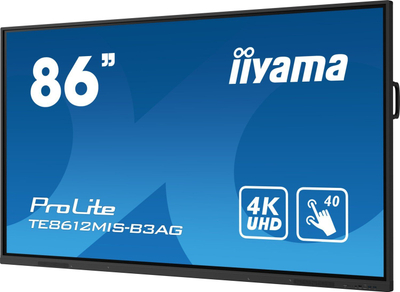 Monitor interaktiv iiyama ProLite TE8612MIS-B3AG, 86", 4K UHD, i zi