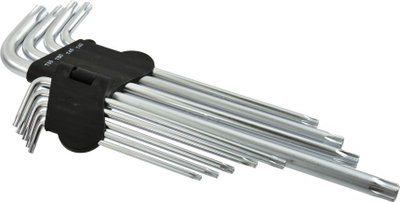 Сет клучеви TORX GEKO, 9 парчиња, T15 T55, 260mm