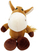 Lodër pelushi Plushi Mascot Cuddly Horse, 23 x 12 cm, me kupë thithëse, ngjyrë kafe