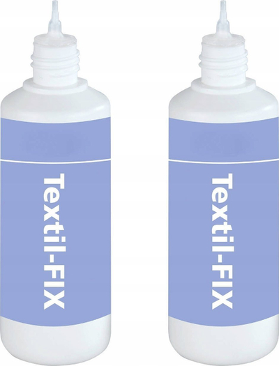Ngjitës tekstili Textile Glue Fix, paketë 2x50ml, transparent