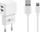 Karikues USB Wentronic Goobay, 12W, 2 porta USB, me kabllo USB C 1m, i bardhë