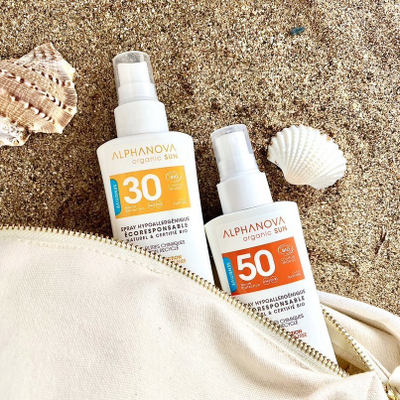 Krem sprej dielli Alphanova Sun SPF30, bio, 90g