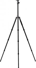 Tripod FotoPro Sherpa Plus, fibër karboni, 4 seksione, i zi