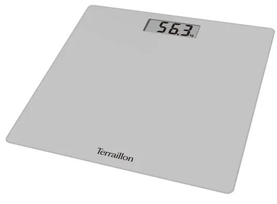 Peshore banjoje Terraillon TSquare, ekran LCD i madh, kapacitet 180 kg, argjendtë