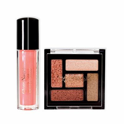 Set dhuratë Parisax Make Up Cracker, paletë hijesh për sy + shkëlqyes buzësh