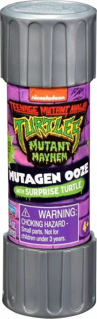 Lodër slime Nickelodeon TMNT Mutant Mayhem Mutagen Ooze, me figurinë surprizë, jeshile