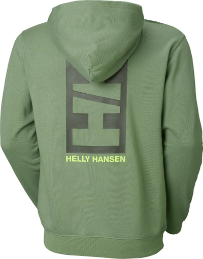 Bluzë me kapuç Helly Hansen Core Graphic Sweat Hoodie 2.0, xhep kangur, jade
