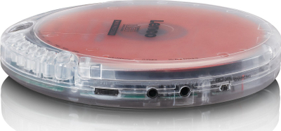 CD player portabel Lenco CD-202, anti-shock, ekran LCD, transparent