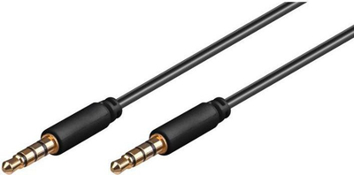 Kabllo audio Microconnect IPOD016, 2 m, 3.5 mm AUX, e zezë