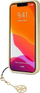 Futlle telefoni Guess 4G Charms për iPhone 13 Pro Max 6.7", me varese zbukuruese, gri me të artë