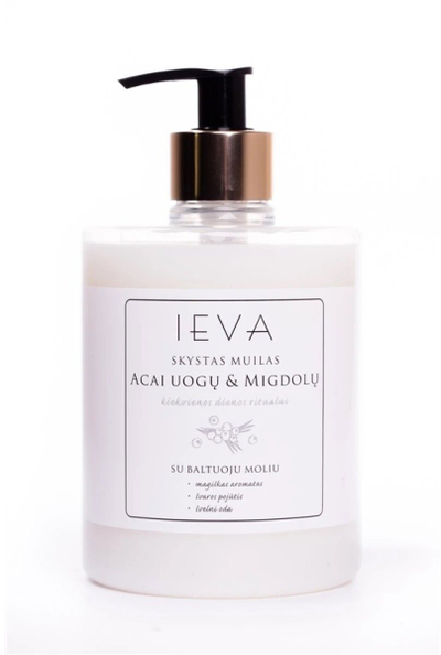 Sapun duarsh i lëngshëm Ieva Acai And Almonds, me bajame, 500 ml