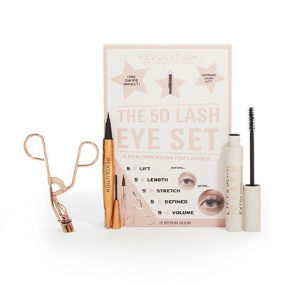 Set Kthyese për qerpik + Maskarë 5D + Penel për sy Revolution