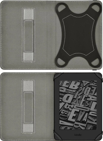 Këllëf me dorezë për Kindle Paperwhite 6", lëkurë eko, funksion auto sleep wake, blu navy