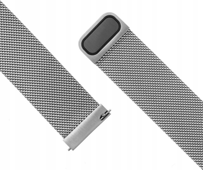Rrip metalik FIXED Mesh Strap 20mm, ngjyrë argjendi