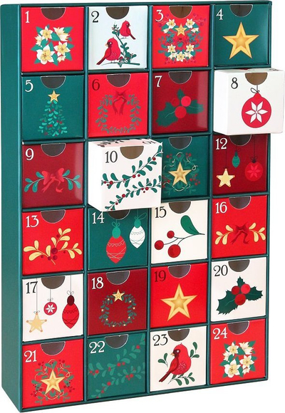 Kalendar adventi Godan, 24 kuti kartoni, 32.5x22cm, shumëngjyrësh