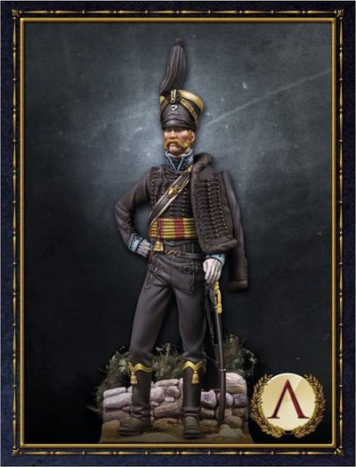 Метална фигура Scale75 Офицер Хусар Брунсвик 1815, 75 mm, за боење, повеќебојна