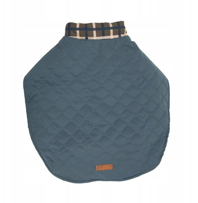 Pallto për qen Barry King, e qep me kuadrate, madhësia L 45 cm, blu e errët