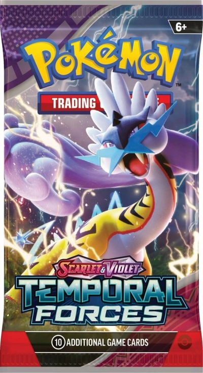 Kuti booster Pokémon TCG Scarlet & Violet Temporal Forces, display box, për koleksionistë