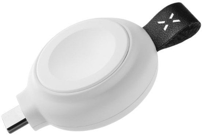 Karikues wireless për Apple Watch FIXED Orb, USB‑C, karikim i shpejtë, i bardhë
