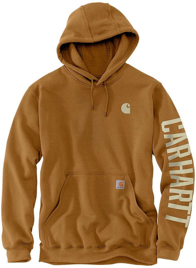 Duks me kapuç Carhartt Rain Defender C Graphic, i trashë, që s’e kap kollaj shiu, kafe e çelët, S