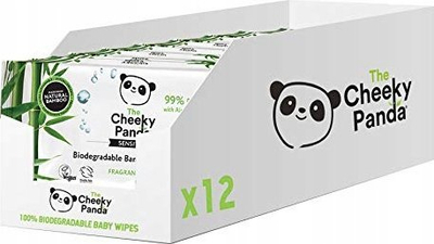 Влажни марамчиња за бебиња од бамбус The Cheeky Panda, 12x60 парчиња, без мирис