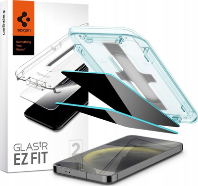 Xham mbrojtës Spigen Glass TR EZ Fit Privacy, 2 copa, për iPhone 16 Pro Max, transparent
