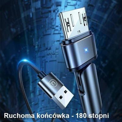 Kabllo USB Usams US-SJ298, USB A në microUSB, 1 m, jeshile