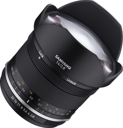 Objektiv Samyang MF 14mm F2.8 MK2 Canon M, ultra wide, fokus me dorë, i zi