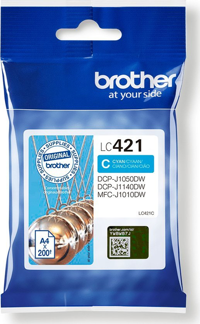 Patronë boje Brother LC-421C, cyan, 200 faqe